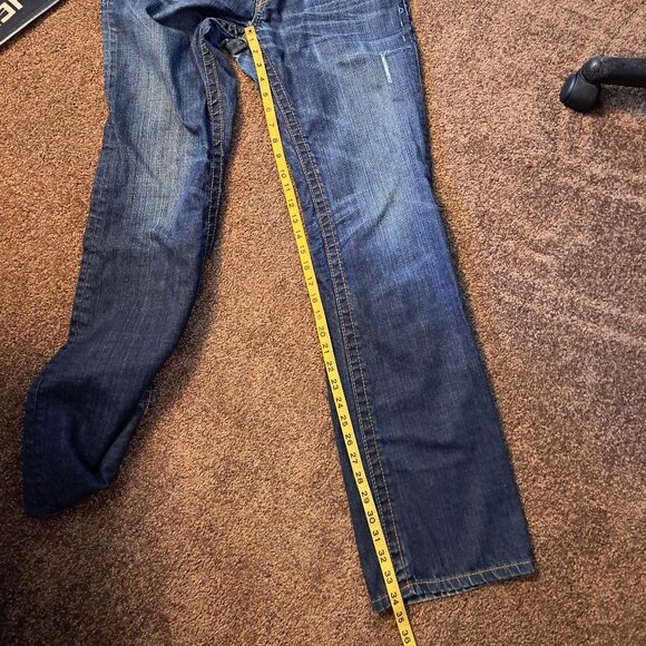 Mek Denim Moscow Slim Boot Distressed Jeans W/ Embroidered Pockets&Button Fly - Picture 11 of 13